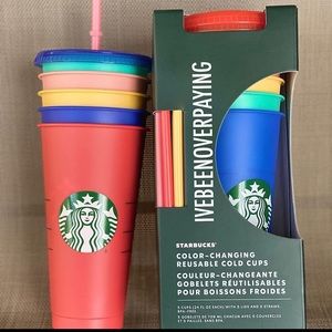 Starbucks color changing cold cup pack